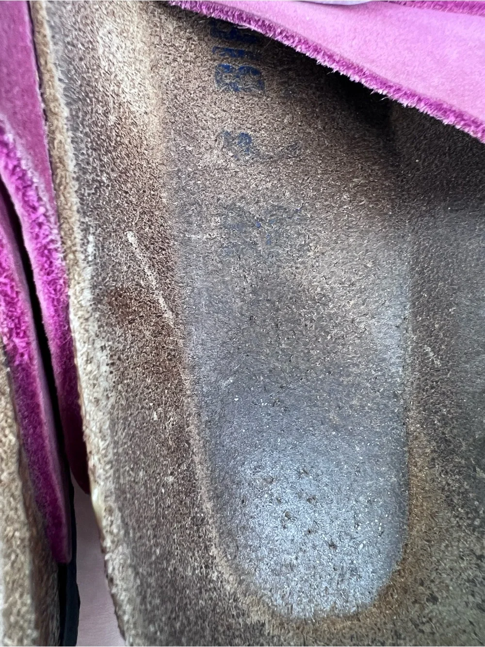 Birkenstock Dark Fuchsia Pink Suede Arizona Sandals 39